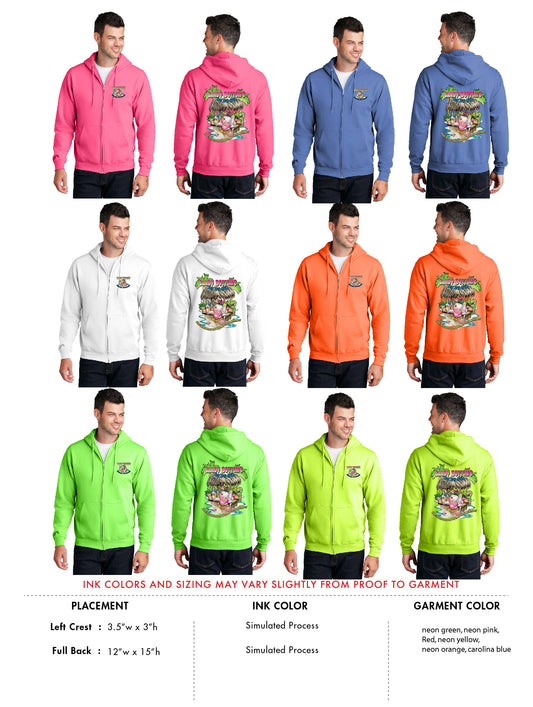 Sandy Bottom's Logo Full Zip Hoodie